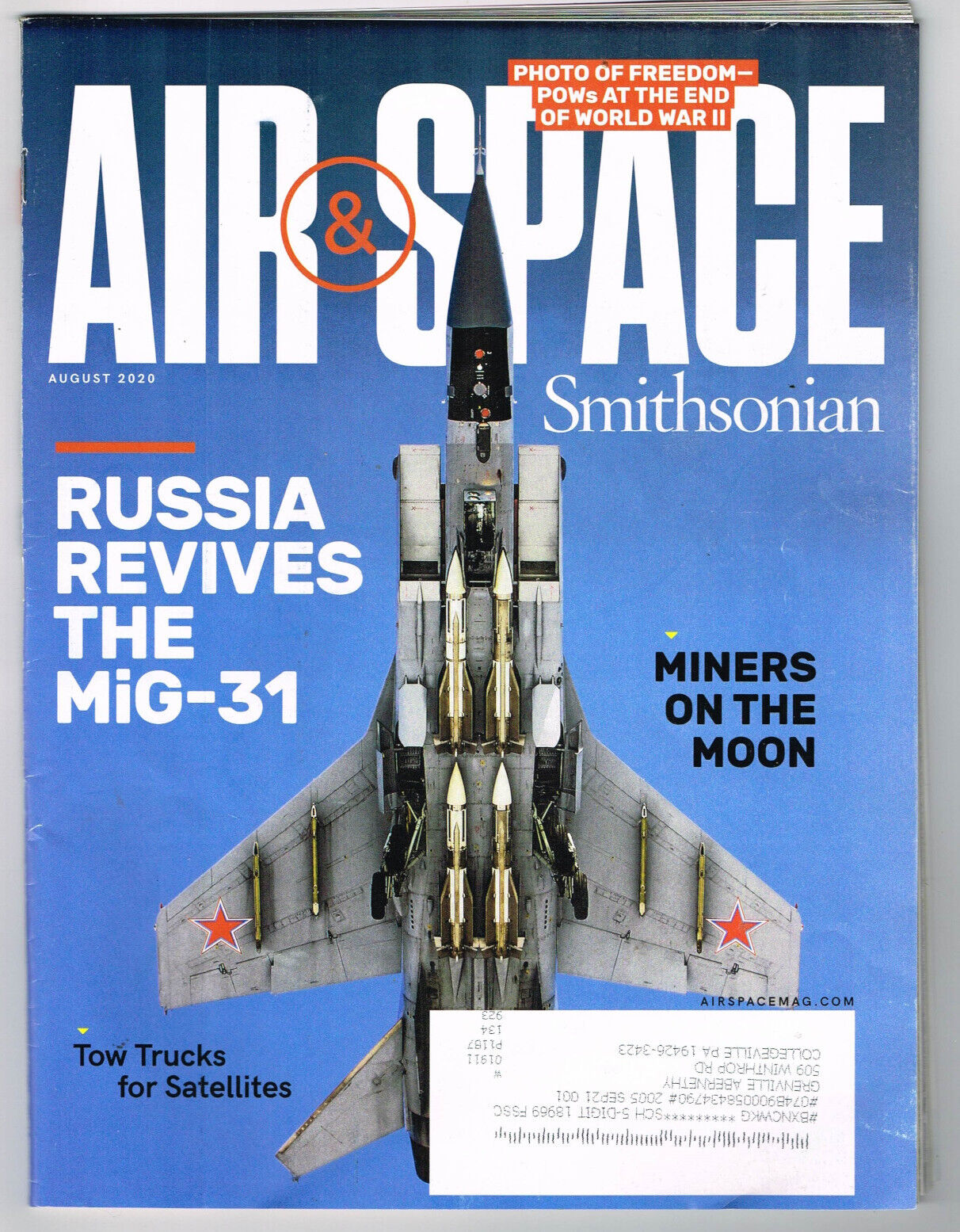 Smithsonian AIR & Space magazine August 2020 The Russian Mig 31 Foxbat
