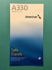 2015 AMERICAN AIRLINES SAFETY CARD--AIRBUS 330 picture