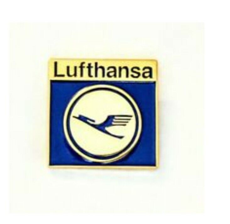 Lufthansa Airlines German Crane Wings Logo Tie Tack Lapel Collar Pin Enamel