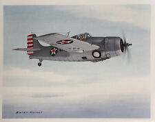 F4F Wildcat Color Commemorative Card, painted by Brian Knight, Grumman  picture