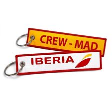 Iberia Airlines CREW MAD woven Keyring picture
