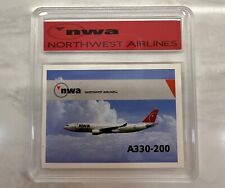 NORTHWEST AIRLINES PILOT TRADING CARD  A330-200 1990s DELTA HARD CASE MINT picture