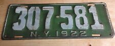 VINTAGE NEW YORK  1922 LICENSE PLATE picture