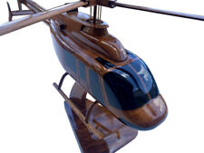 Bell 407 Mahogany Wood Desktop Helicopter Model picture