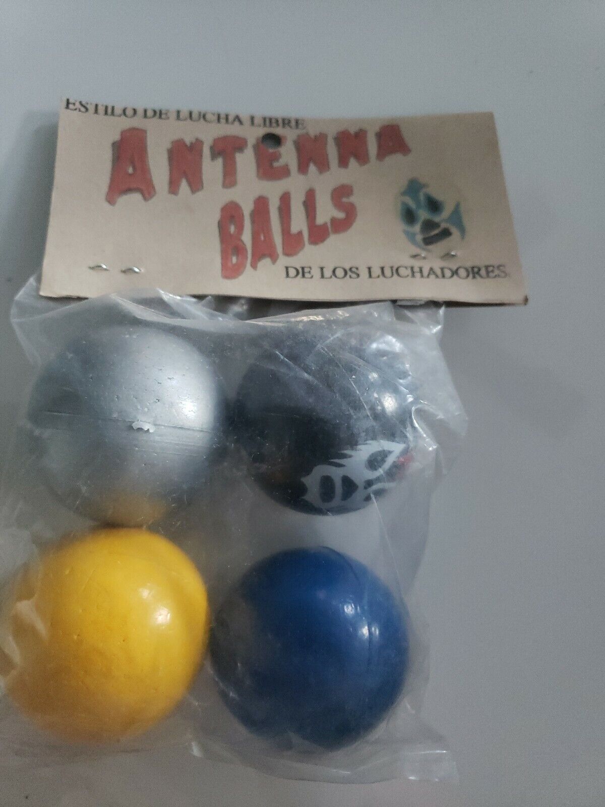 Lot of 4 Antenna Balls Lucha Libre MIL MASCARAS SANTO BLUE DEMON Unopened