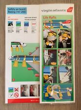 VIRGIN ATLANTIC 747-200 SAFETY CARD picture
