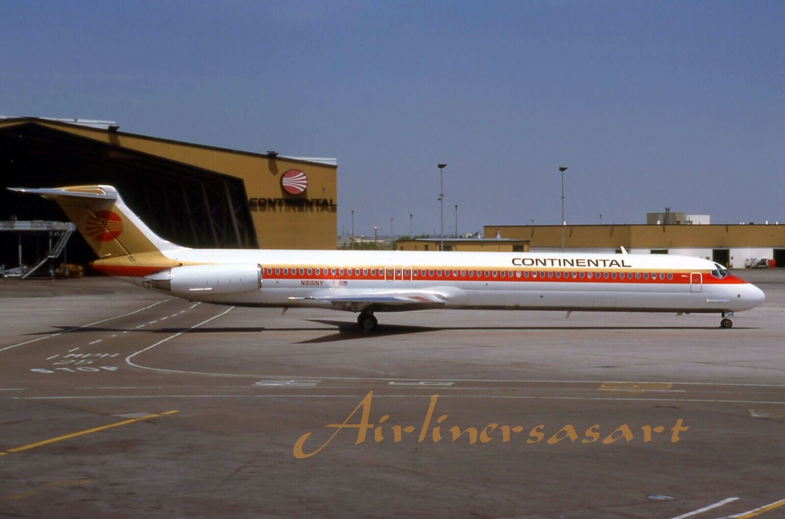 Continental Airlines McDonnell Douglas MD-82 at DEN in 1987 8
