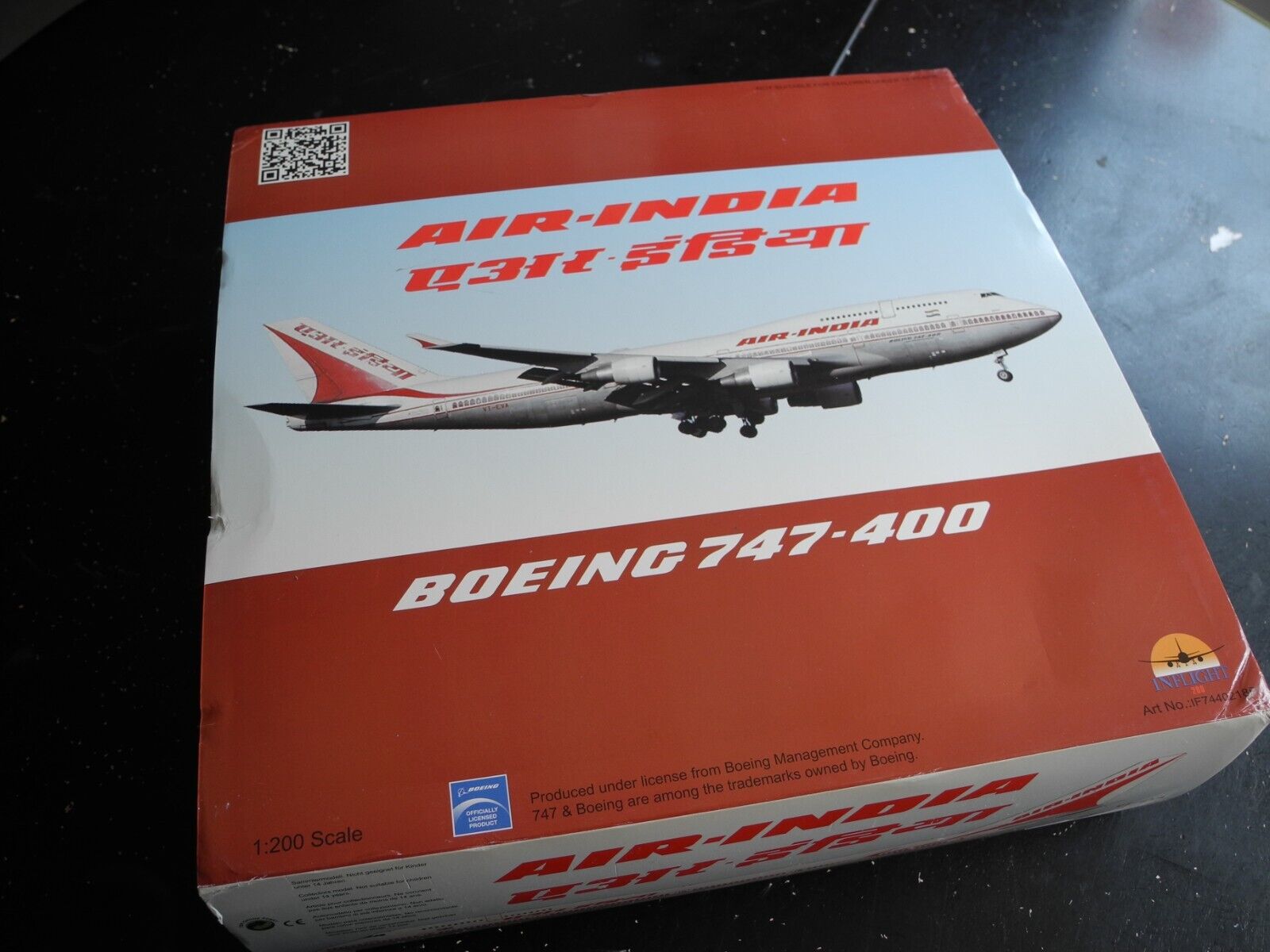 Super Rare Inflight Boeing 747-400 AIR INDIA, Retired, 1:200, Perfect