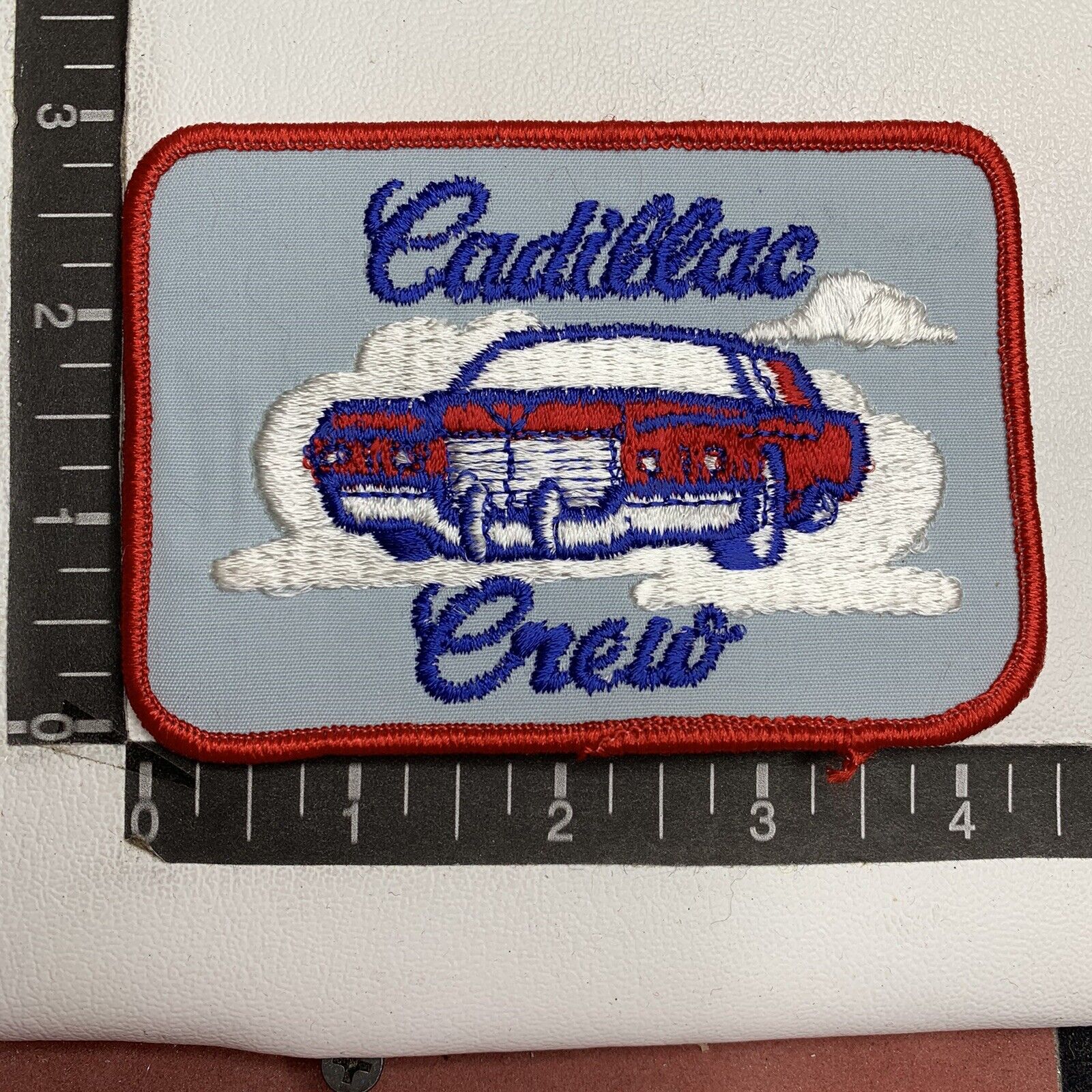 Vintage Red CADILLAC CREW Car / Auto Patch 004