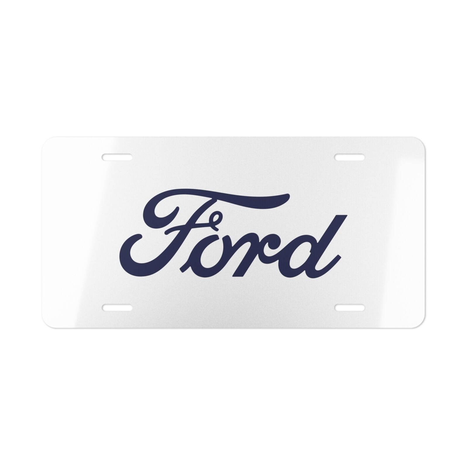 Ford New Logo - Custom Design Vanity Plate - 100% Aluminum Pre-drilled Holes
