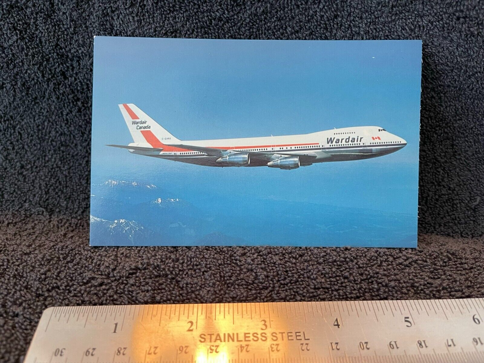 Wardair Canada Post Card - Boeing 747-200