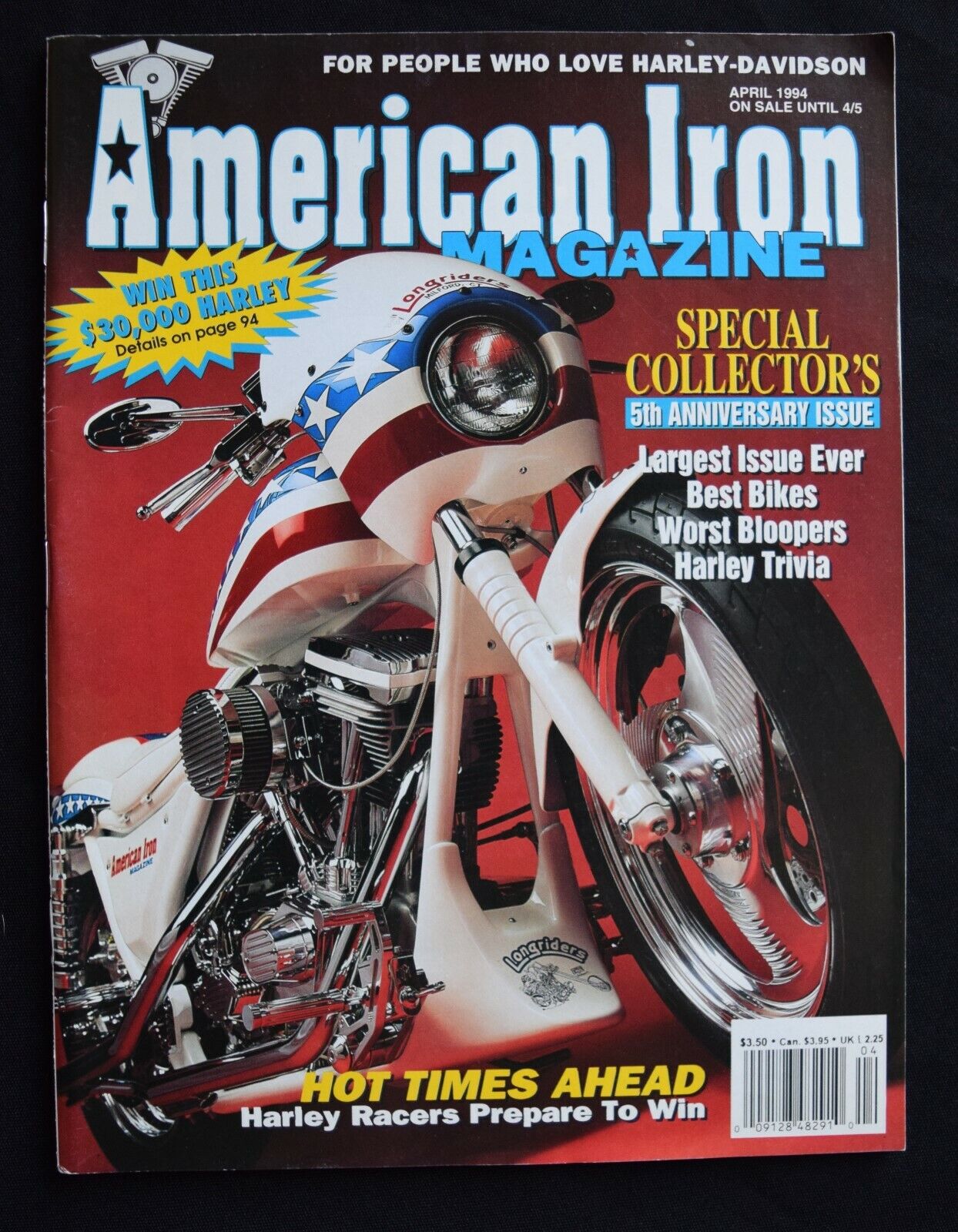 AMERICAN IRON MAGAZINE - APRIL 1994 - 5TH ANNIVERSARY ISSUE