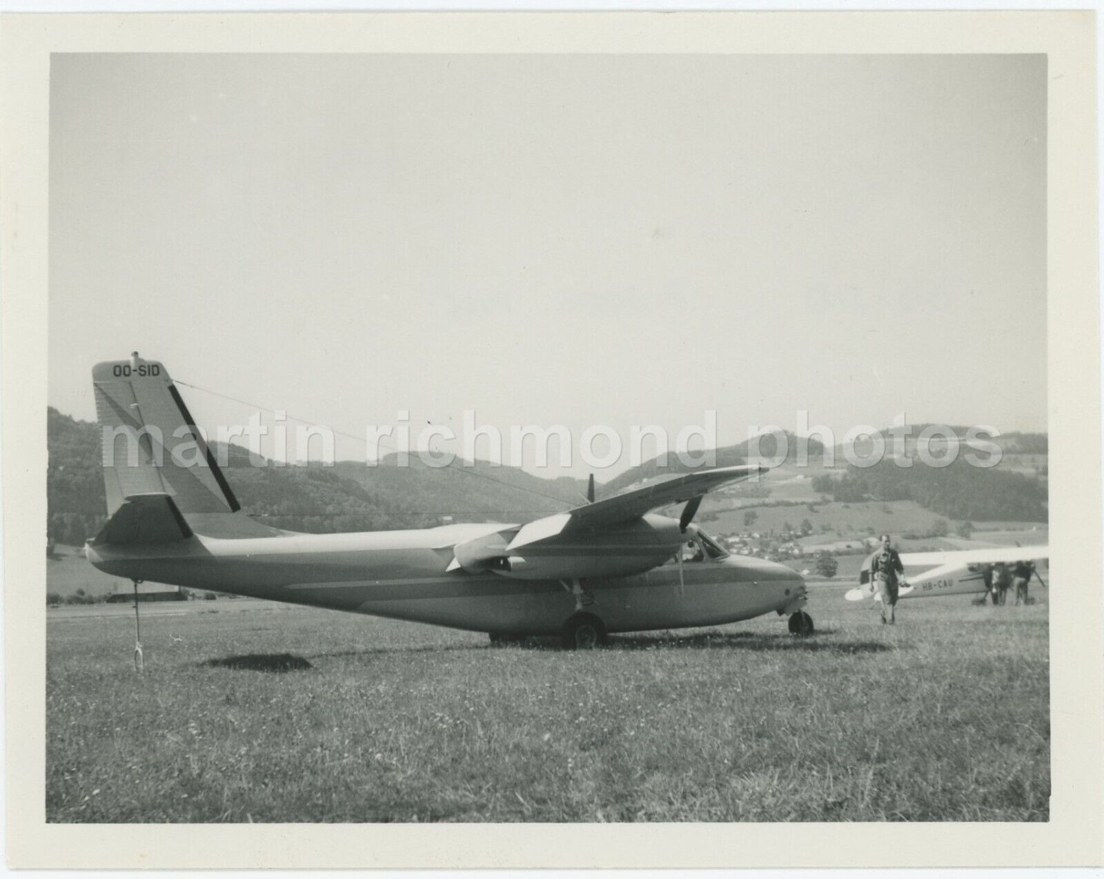 Piaggio P.166 OO-SID Berne Airfield 1961 Photo, HE865
