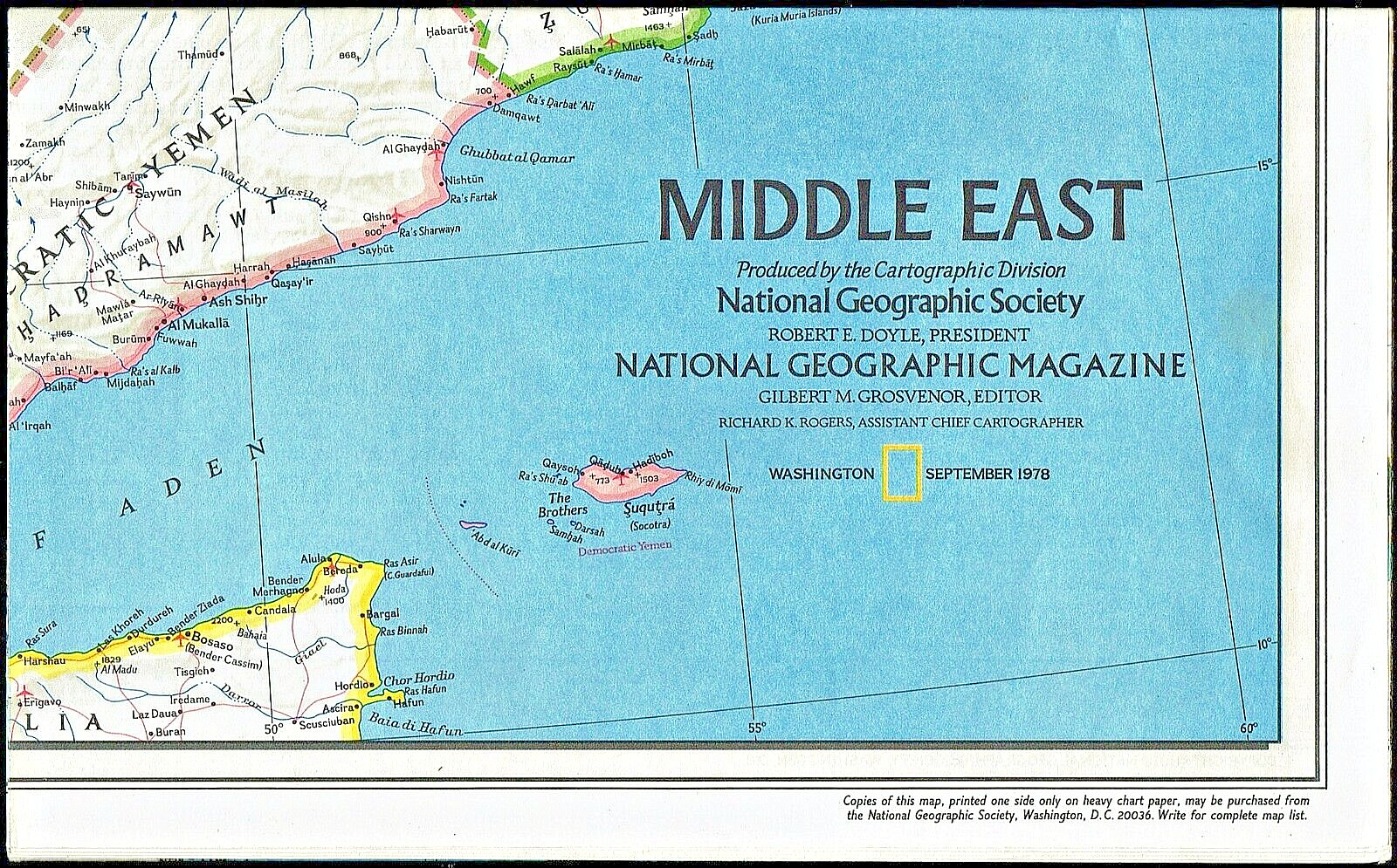 1978-9 September MIDDLE EAST EARLY CIVILIZATIONS National Geographic Map - (541)