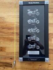 Harley Davidson Motorcycles Bikes Of The 1980s Framed Art Plaque Shadow Box, picture