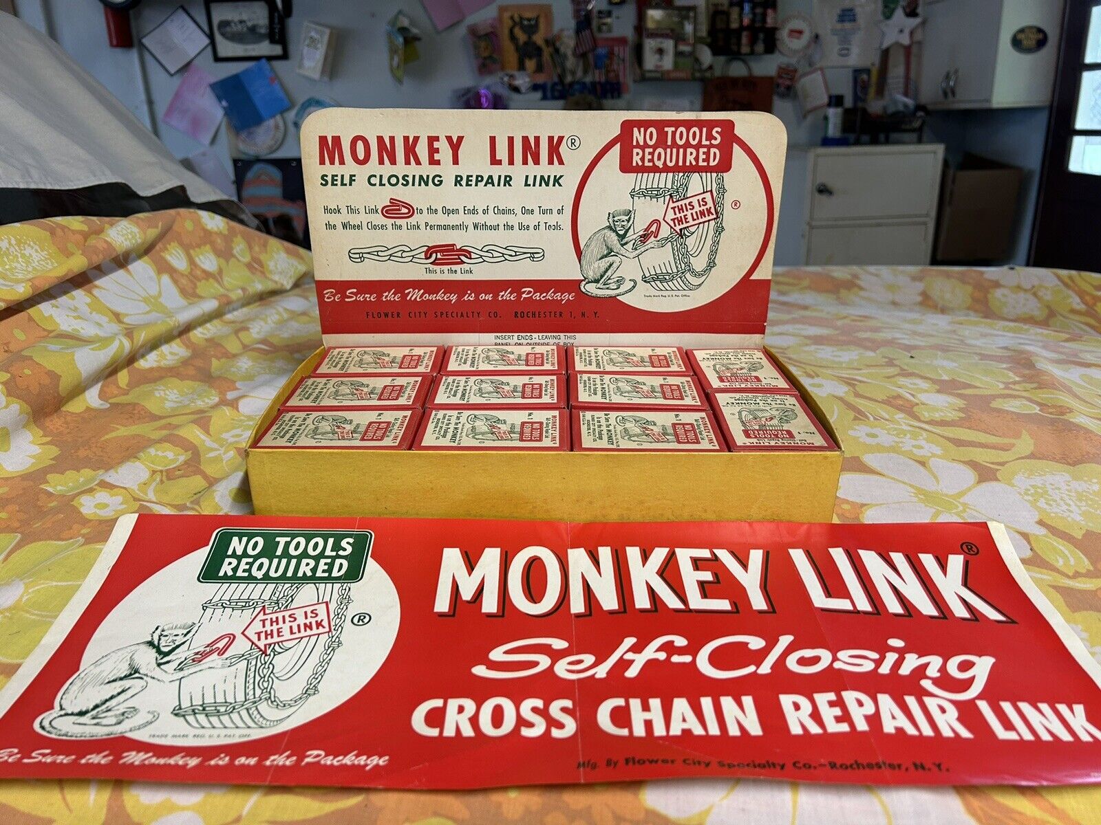 Monkey Link ~ Original & Complete Including Display Header & Product Poster