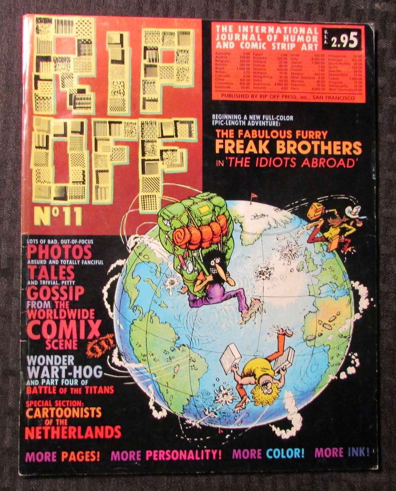 1982 RIP OFF Magazine #11 VG 4.0 Freak Brothers Wonder Wart-Hog
