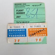 Aeroport de Paris france 1960s International Airlines Ticket Boarding Pass #851 picture
