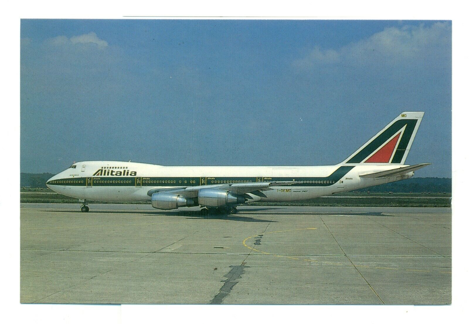 Postcard Airline ALITALIA I-DEMD Boeing 747-243B Unposted CC5.