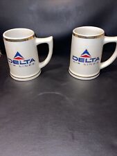 Vintage Delta Airlines Coffee Mugs Set-2 picture
