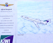 KIWI INTERNATIONAL AIRLINES OFFICIAL INAUGURAL CERTIFICATE picture