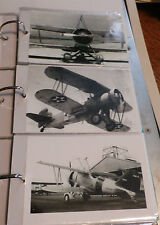 WWII U.S. NAVY CURTISS & U.S.S. AKRON BIPLANES: 3 B&W 4X6 PHOTOGRAPHS SET #83  picture
