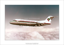 Airlines of Western Australia Fokker F.28-1048 A3 Art Print – 42 x 29 cm Poster picture