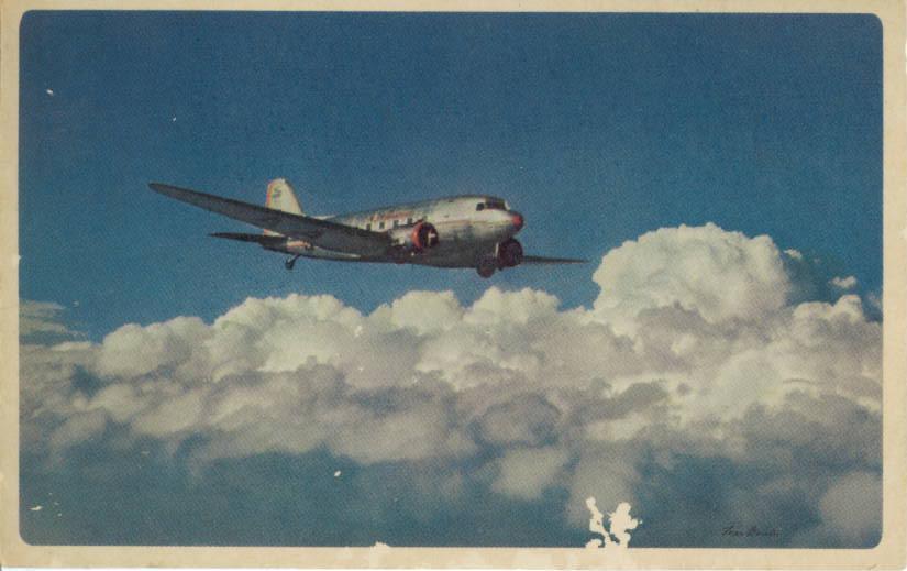 American Airlines 1940's Ivan Dmitri Flagship Postcard