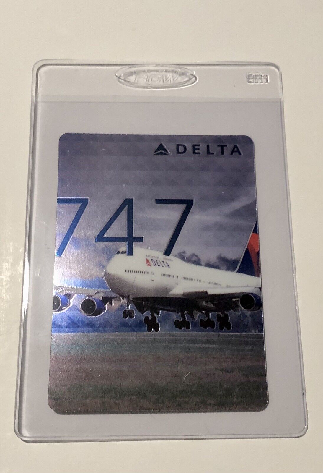 2016 Delta Air Lines BOEING 747 - 400  Aircraft Pilot Trading Collector Card #42