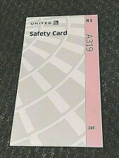 United Airlines Airbus A319 Safety Card R119F NEW 2021 picture