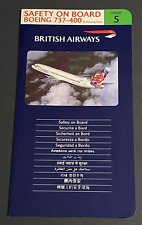 British Airways Boeing 737-400 Safety Card - Issue 5 picture