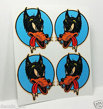 2 inch BIG BAD WOLF Vintage Style DECALS, Vinyl STICKERS, rat / hot rod, racing picture