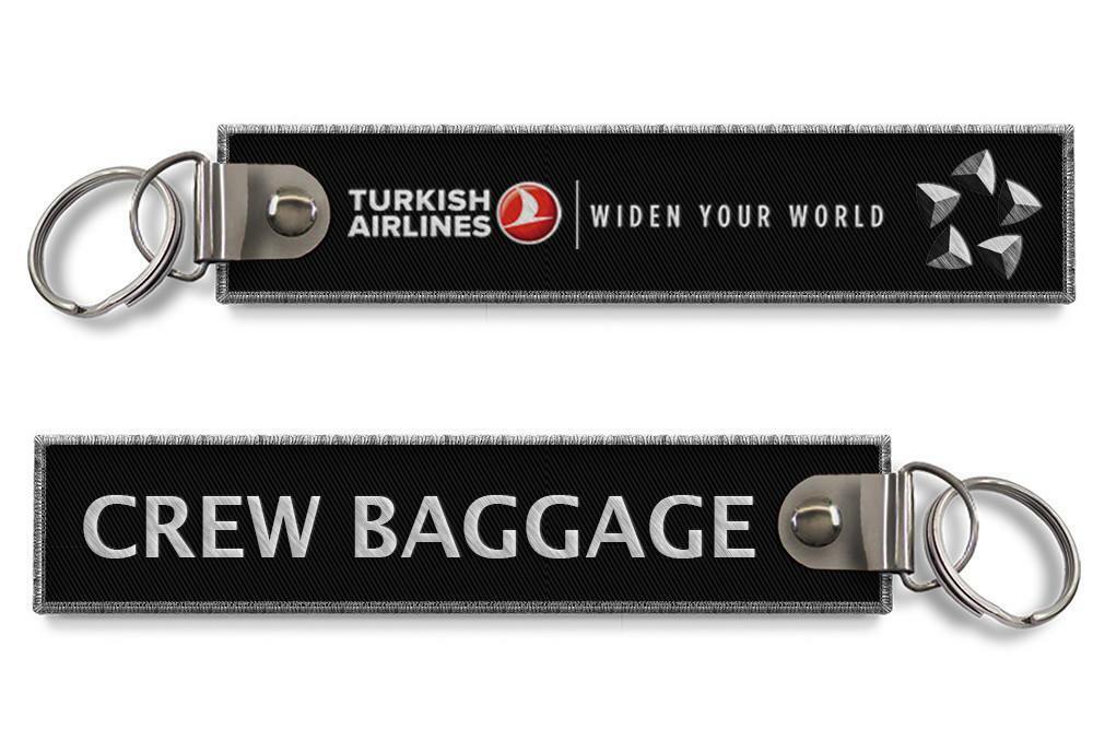 Turkish Airlines Crew Baggage Embroidered keyring