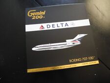Hard to Find GEMINI JETS 200 Boeing 727-100 DELTA, 1:200, Retired, 2012 V picture