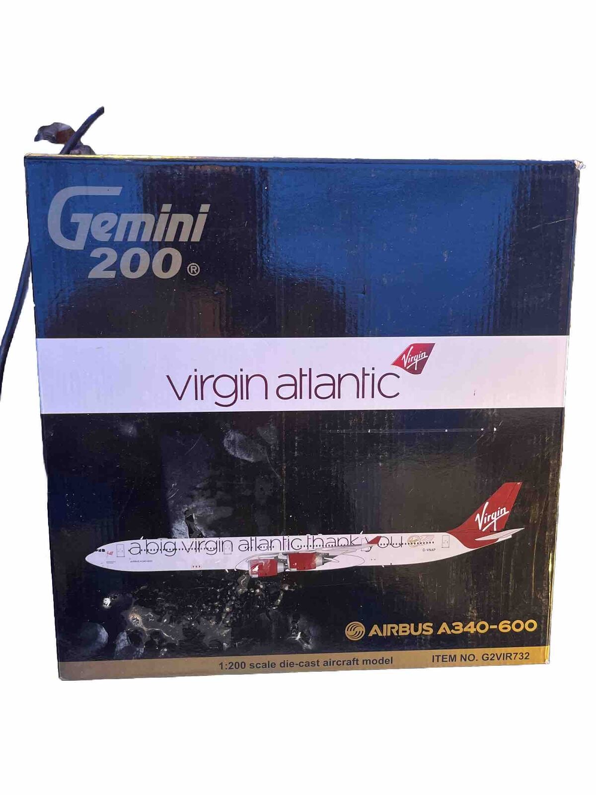 Gemini 200 virgin atlantic airbus A340-600 1:200 scales die cast aircraft model