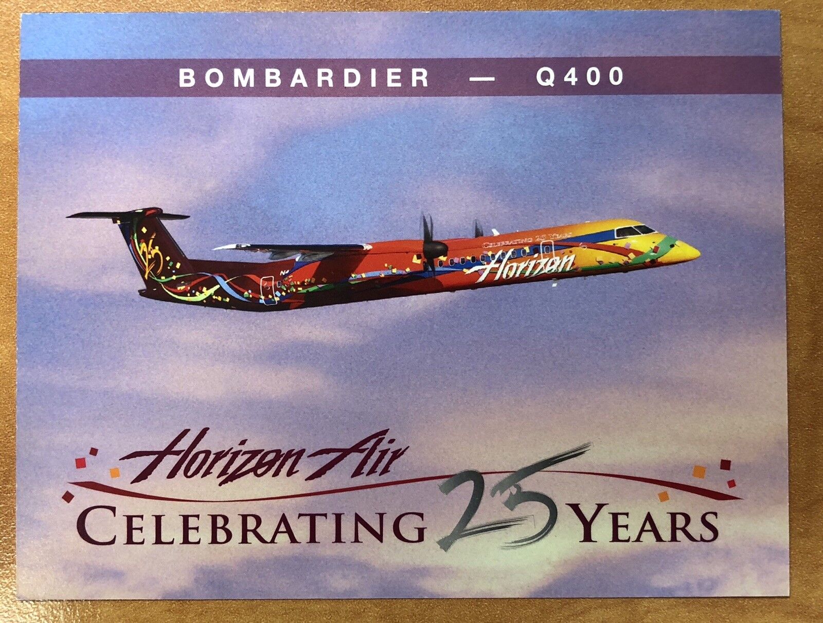 HORIZON AIR ALASKA AIRLINES BOMBARDIER DASH-8 Q400 COLLECTOR CARD BRAND NEW