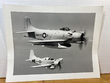 DOUGLAS A-1 SKYRAIDER SQUADRON ON FLIGHT. STAMPED S211518 - VTG NAVY PHOTO. picture