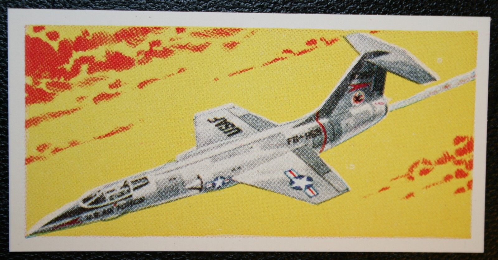 LOCKHEED F-104A STARFIGHTER  Jet Fighter   Original 1960's Vintage Card  HB17M