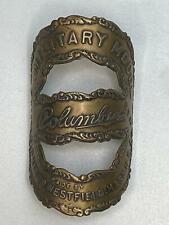 new Columbia World War 1 WW1 MILITARY bicycle HEAD BADGE tag plate BRONZE picture