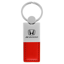 Honda S2000 Keychain & Keyring - Duo Premium Red Leather picture