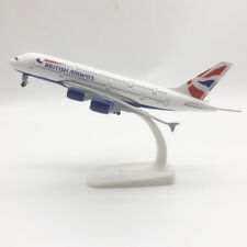 20cm UK British Airways Airbus A380 Airlines Airplane Model Plane Alloy Wheels picture