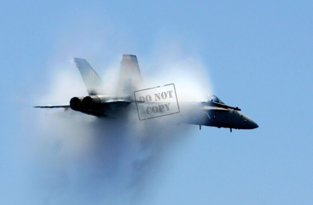 US Navy USN FA-18C Hornet aircraft flies supersonic A1 8X12 PHOTOGRAPH