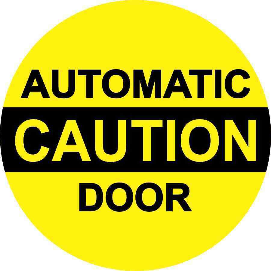 6in x 6in Caution Automatic Door Sticker Car Truck Vehicle Bumper Decal