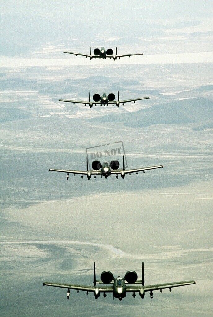 US Air Force USAF A-10 Thunderbolt II aircraft in formation 12X18 Photograph