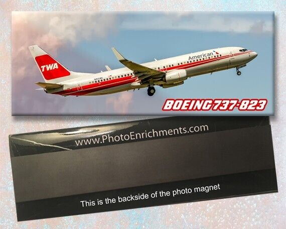 American Airlines Boeing 737-823 TWA Heritage Handmade Fridge Magnet (PMT1626)
