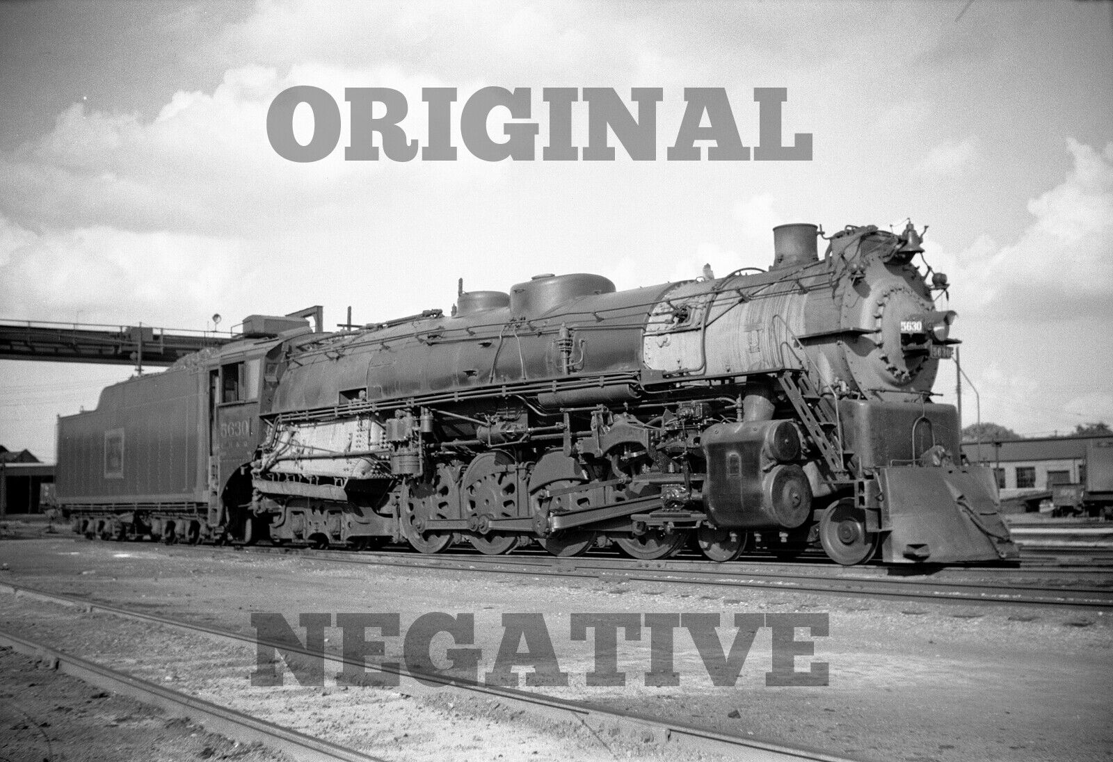 Orig 1954 Negative - Chicago Burlington & Quincy CB&Q 4-8-4 Illinois Railroad