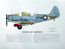 George Gay, Autographed Art, Torpedo Squadron 8, Midway, Ernie Boyette picture