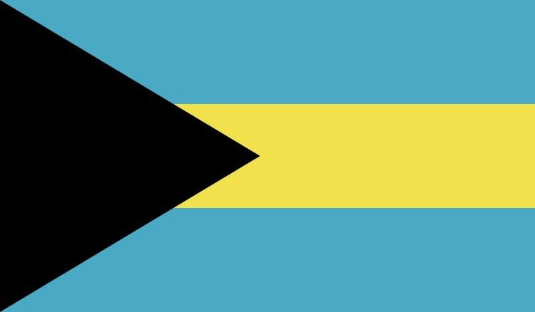 5in x 3in Bahamas Flag Sticker Car Truck Vehicle Bumper Decal