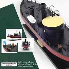 USS Monitor Civil War Ironclad Wooden Ship Scale Model 24