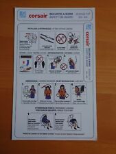 Corsair Boeing 747-300/400 Safety Card picture